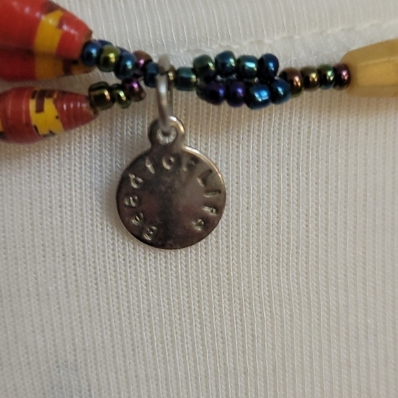 BEAD FOR LIFE African Paper Bead Torsade Twisted Layered Tribal Necklace - Picture 4 of 5